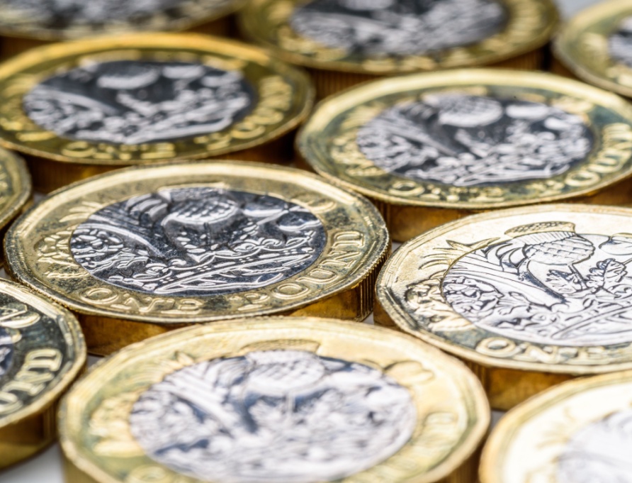 Stack of pound coins
